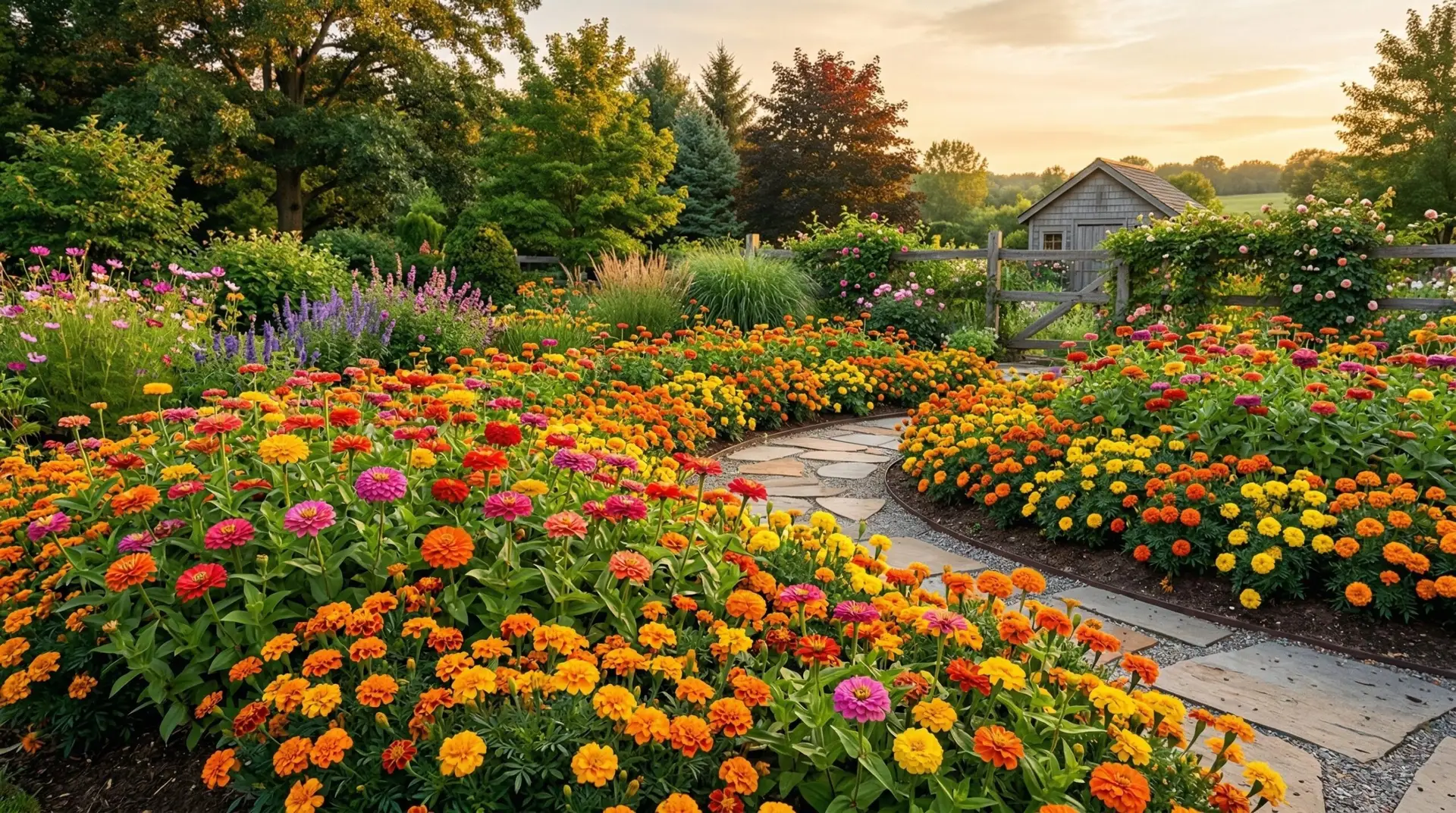 Marigold - Companion plants for marigolds in beds that combine cheerful colors with purpose