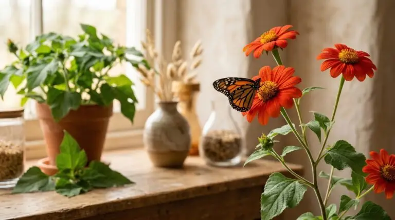 Mexican sunflower as the ultimate butterfly magnet for late season pollinator gardens