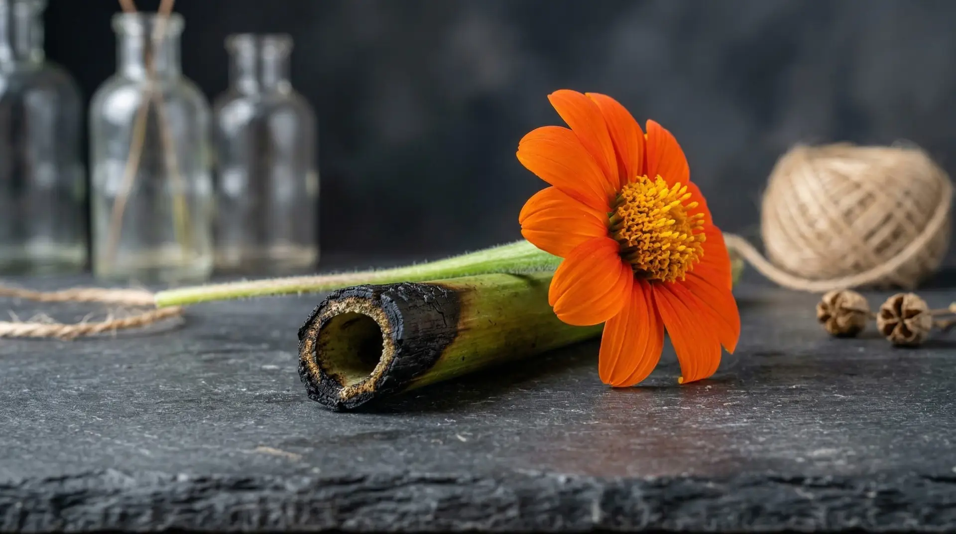 Mexican Sunflower - Mexican sunflowers as cut flowers with the trick to prevent hollow stems from wilting