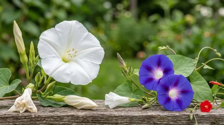 Moonflowers versus morning glories and growing both for day and night garden beauty