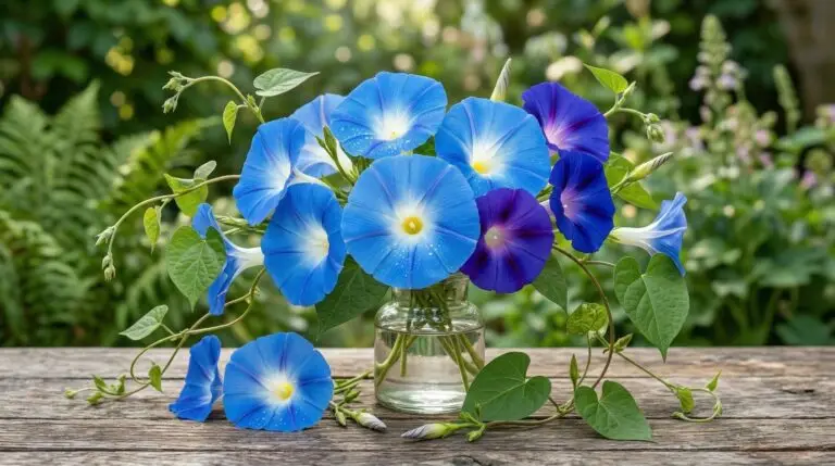 Best morning glory varieties from classic Heavenly Blue to rare chocolate Knowlian’s Black