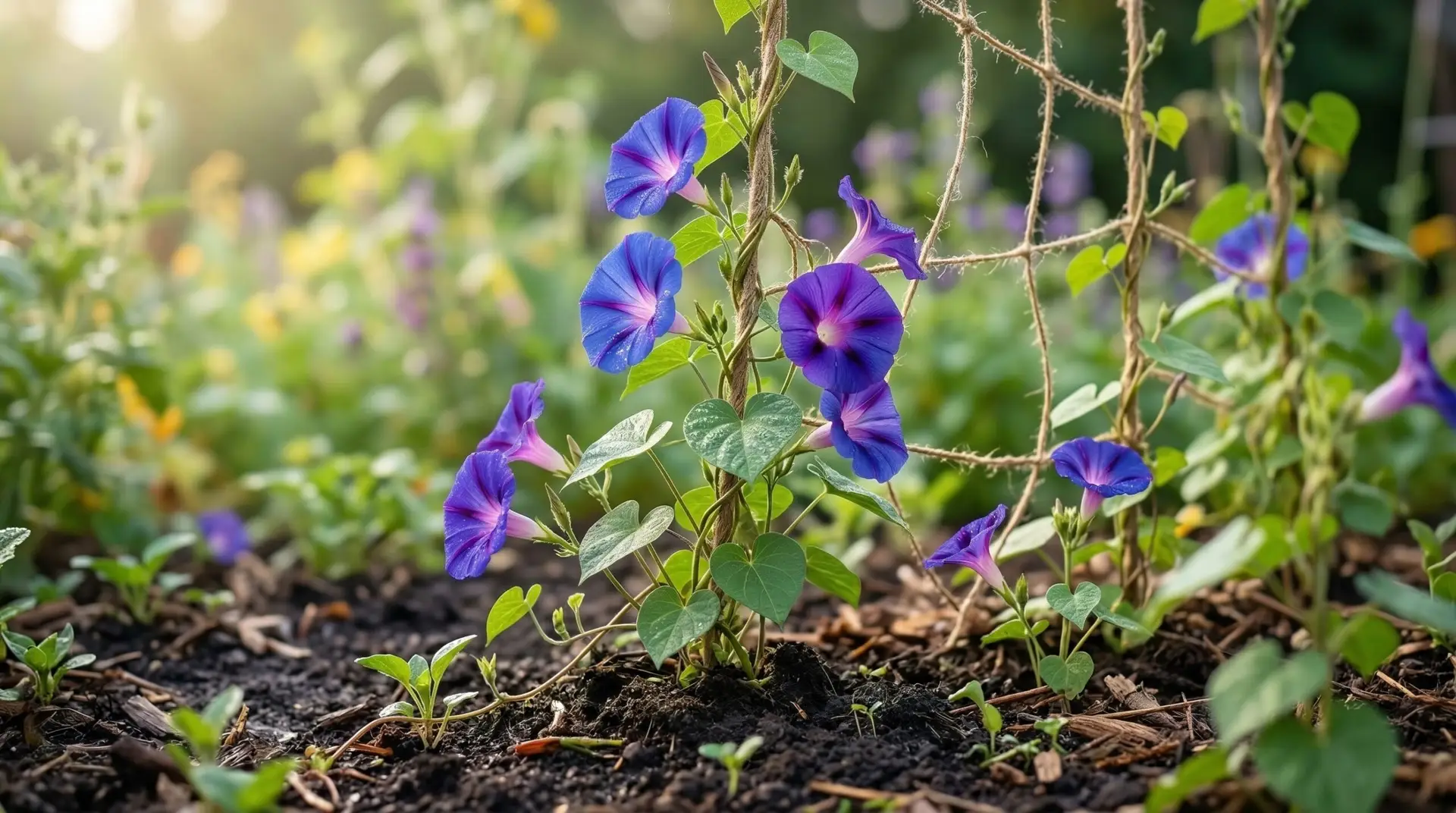 Morning Glories - How to grow morning glories for a cascade of trumpet flowers that greet the sunrise