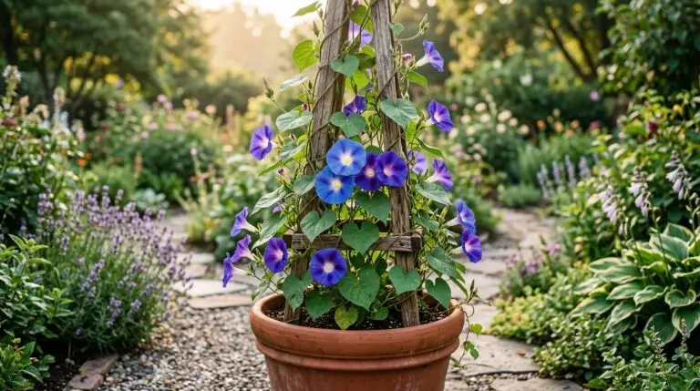 Growing morning glories in containers for balcony vines that bloom all summer