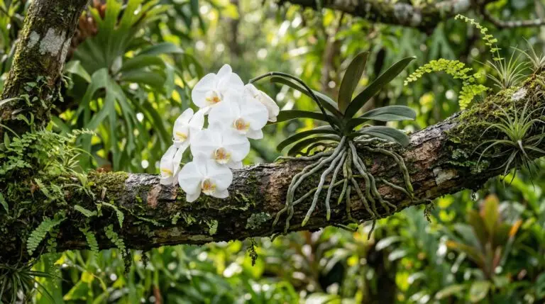 Orchid roots growing out of the pot and why aerial roots are a sign of a healthy plant