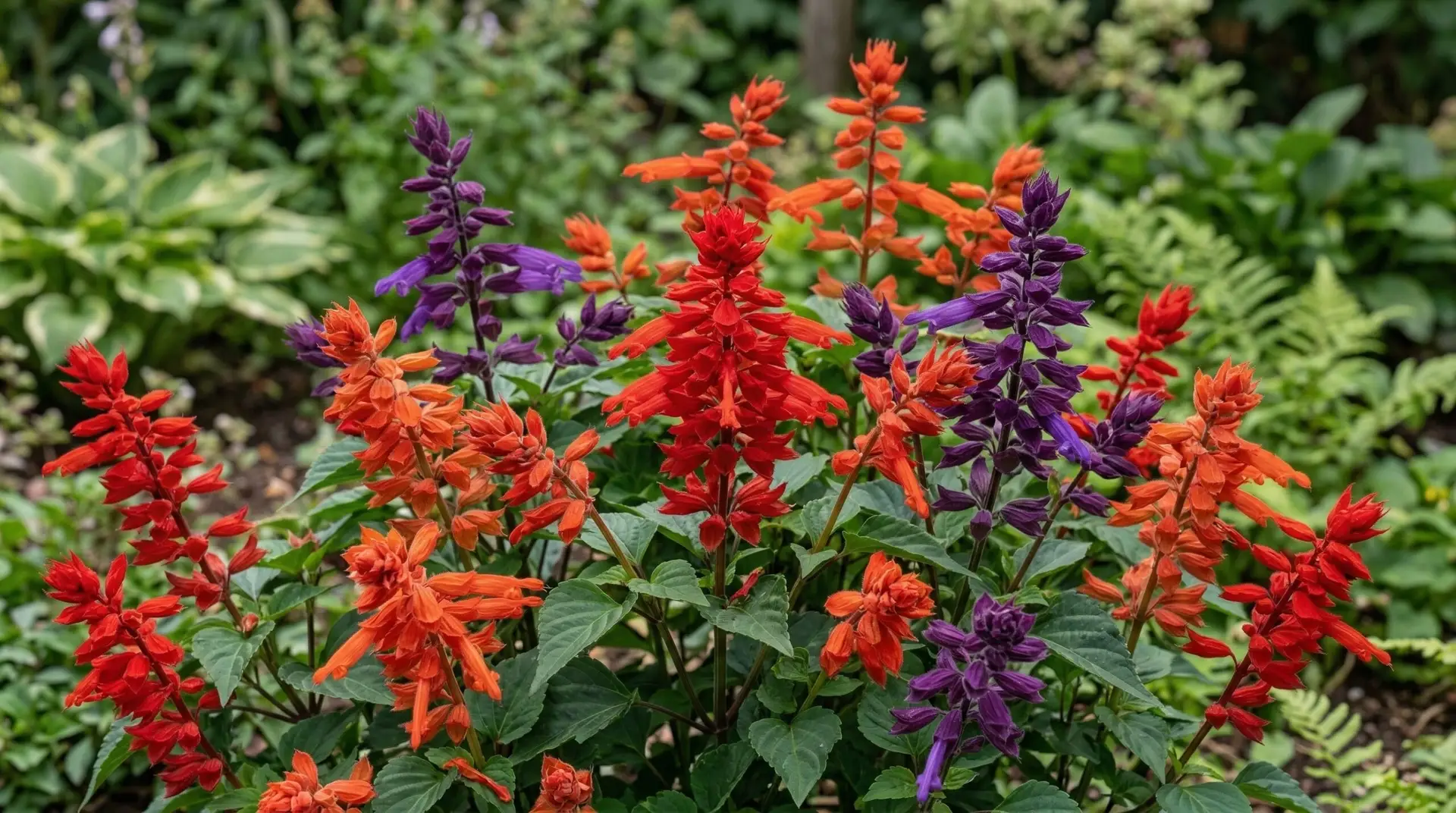 Scarlet Sage - Best scarlet sage varieties beyond basic red including salmon coral and burgundy