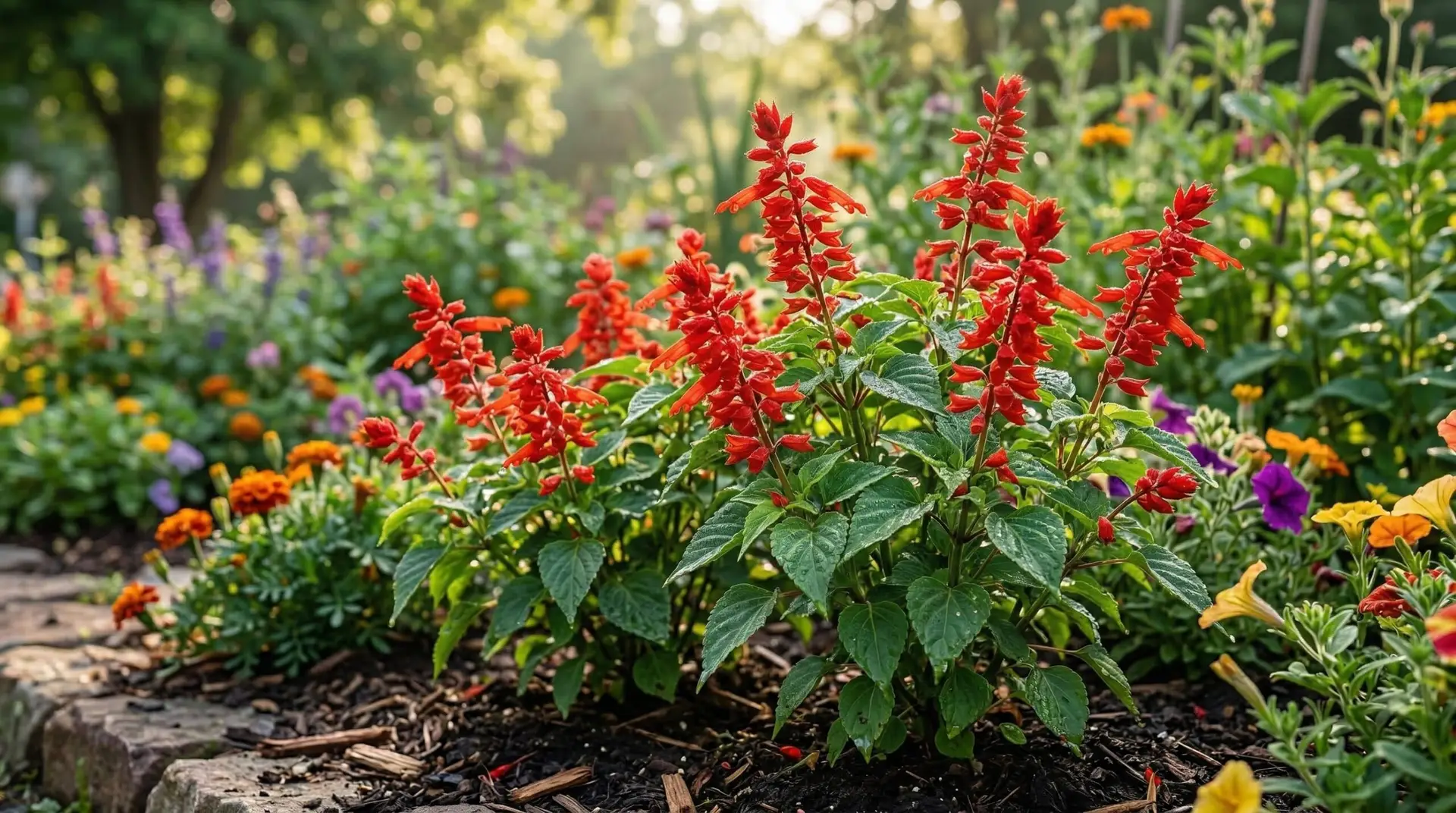 Scarlet Sage - How to grow scarlet sage for blazing red spikes that hummingbirds fight over