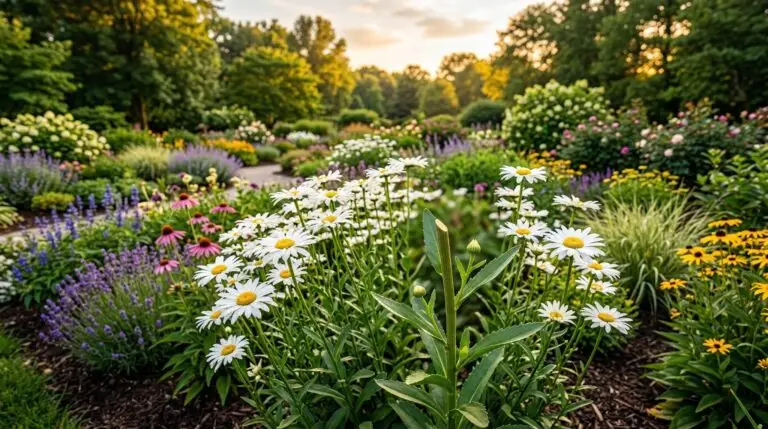 Deadheading Shasta daisies for months of continuous blooming instead of a one-time show