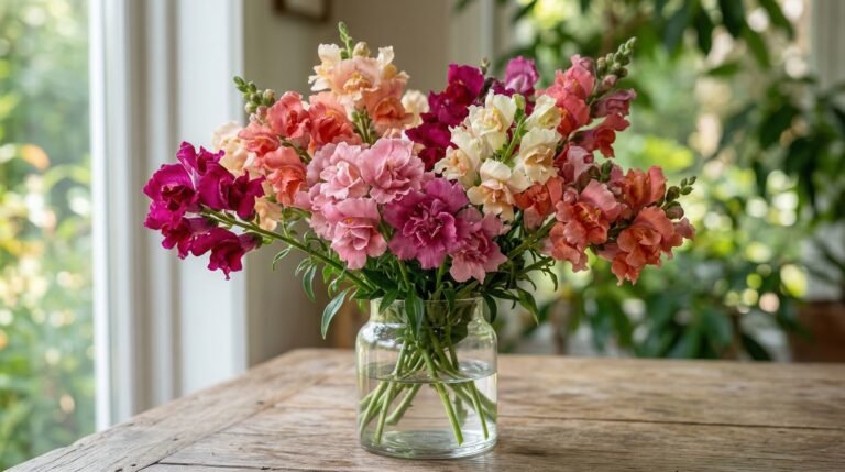 Madame Butterfly snapdragons the double-flowered variety that looks like miniature sweet peas