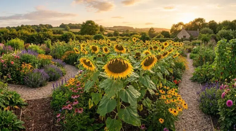 Harvesting sunflower seeds for roasting eating and saving for next year’s garden