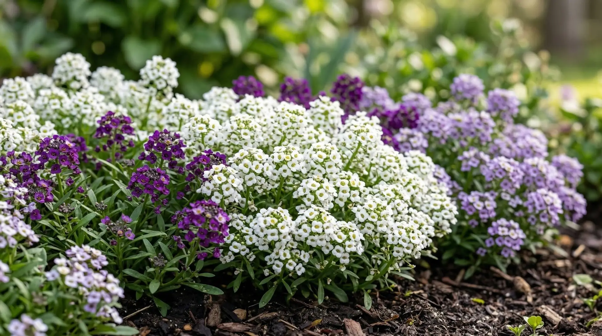 Sweet Alyssum - Best sweet alyssum varieties from classic white to purple Stream and apricot Blushing Princess