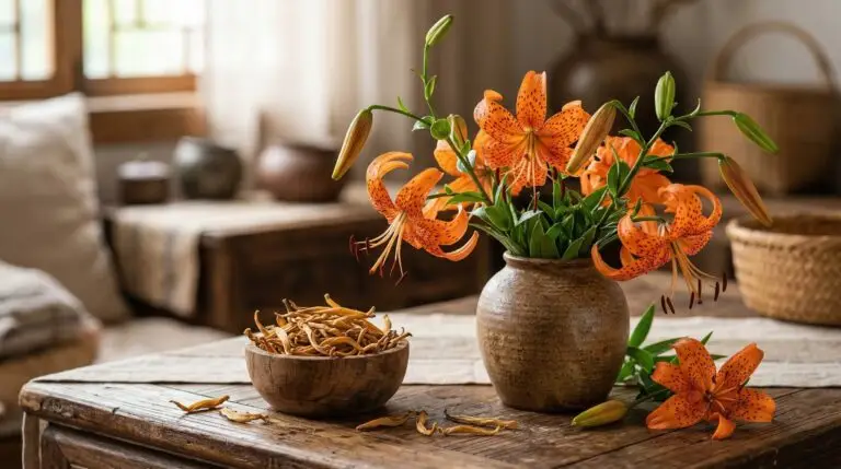 Edible tiger lily buds in Asian cuisine and the centuries-old tradition of cooking with lilies