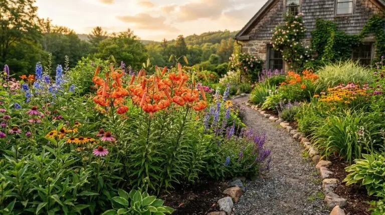 Tiger lilies in cottage and farmhouse gardens and why old gardens always have them