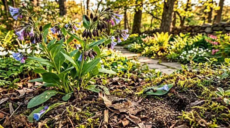 Naturalizing Virginia bluebells in woodland areas for expanding blue carpets every spring