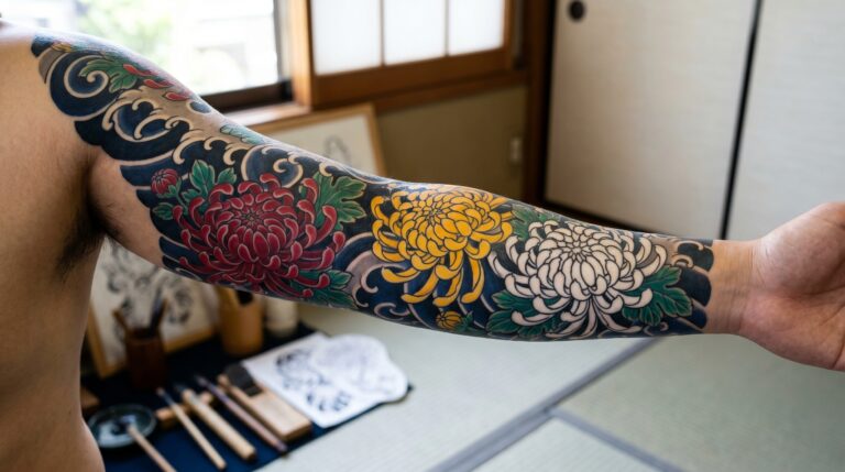 Chrysanthemum tattoo: meaning, designs, and Japanese heritage