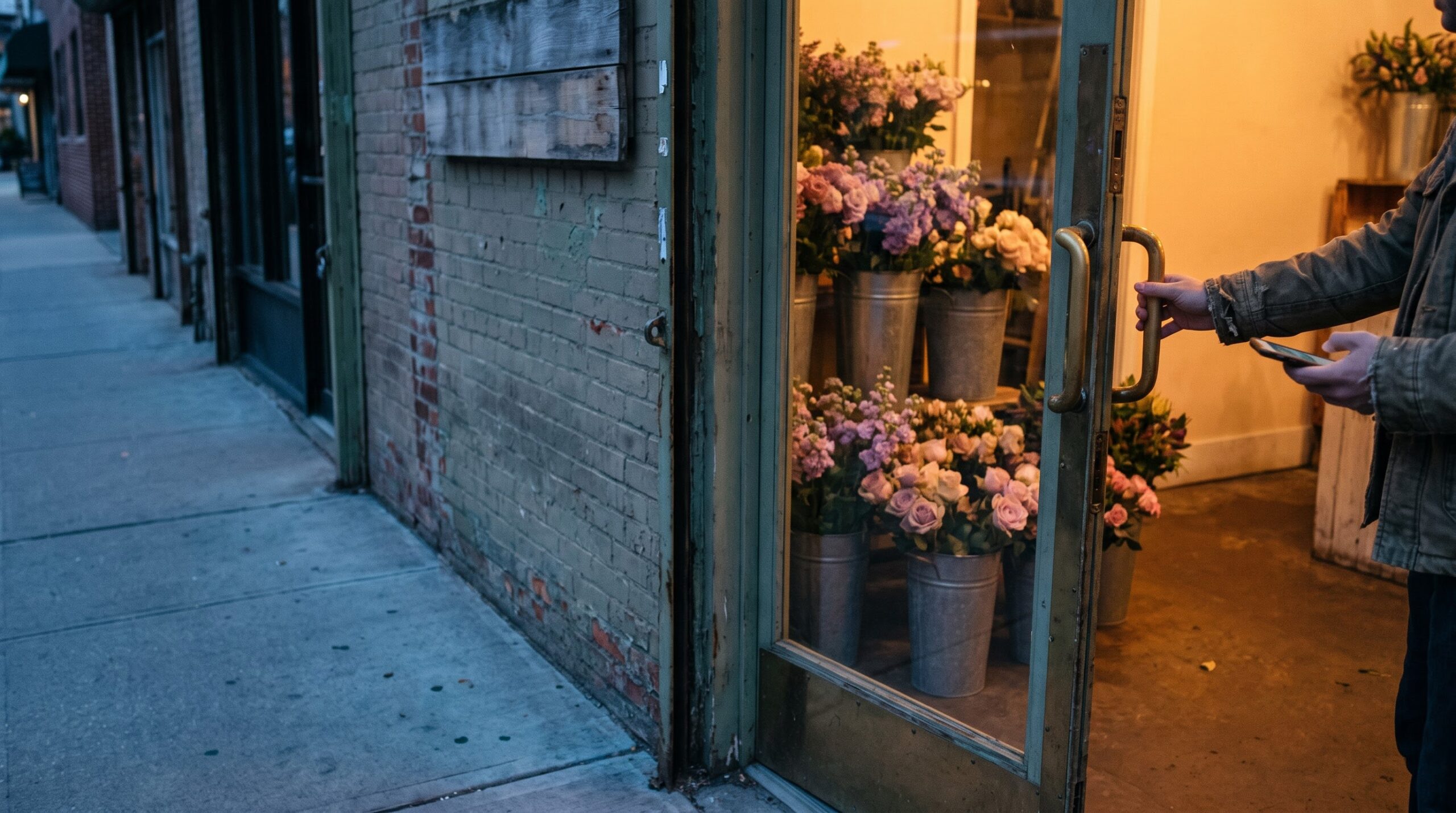 small local flower shop chosen over an online order form
