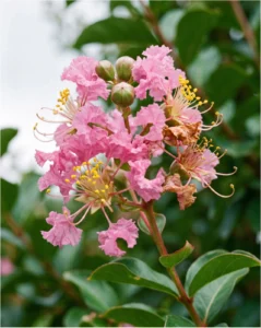 crape myrtle gallery panicle macro crinkled petals