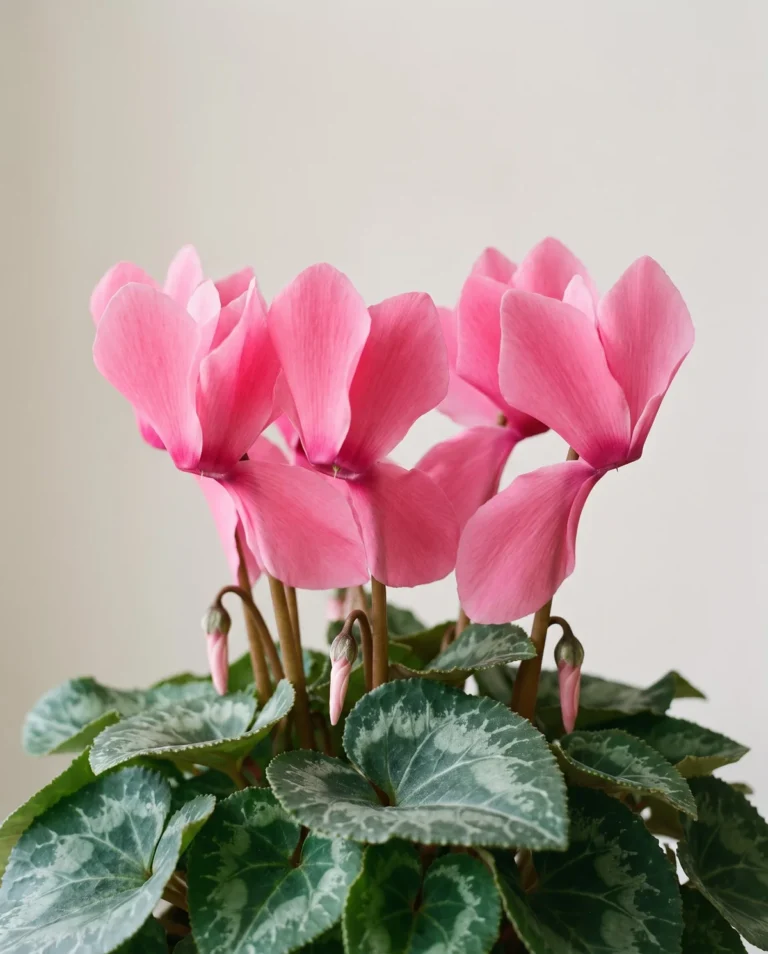 Rose-pink large-flowered florist cyclamen