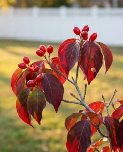 dogwood gallery fall red leaves berries