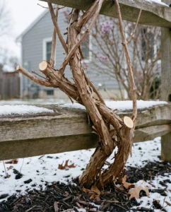 honeysuckle gallery winter bare vine fence