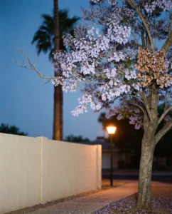 jacaranda gallery dusk crown streetlight