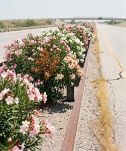 oleander gallery highway median wide bloom