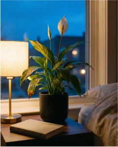peace lily gallery bedroom lamp