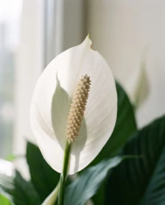 peace lily gallery spathe macro