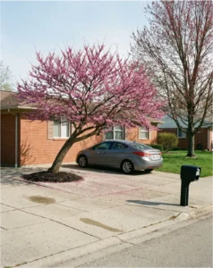 redbud gallery suburban driveway