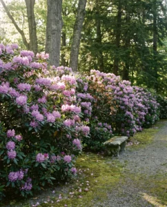 rhododendron gallery lavender hedge path