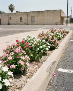 vinca gallery parking strip heat bloom