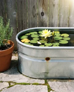 water lily gallery stock tank patio bloom