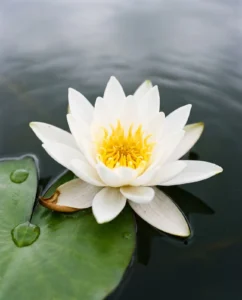 water lily gallery white flower macro