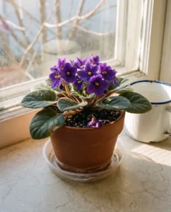 African violets flower