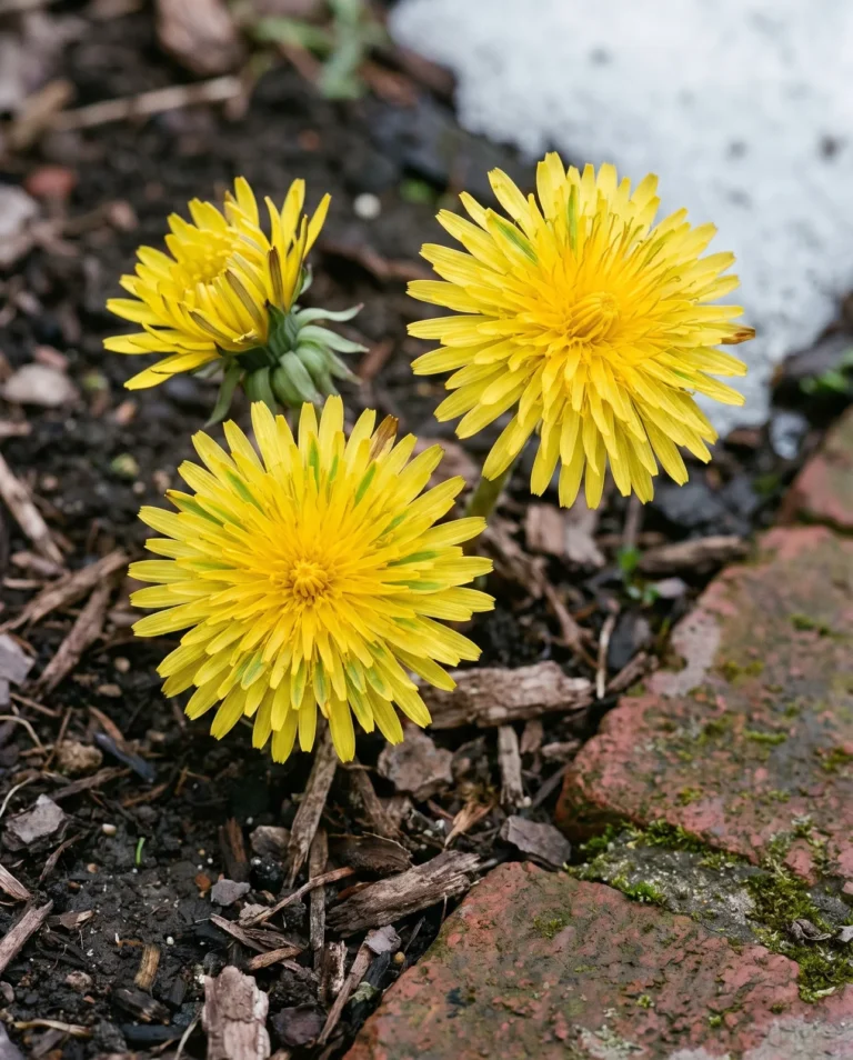 Portrait of the double cultivar Flore Pleno, a shaggy rosette of many narrow yellow segments over a normal green ruff